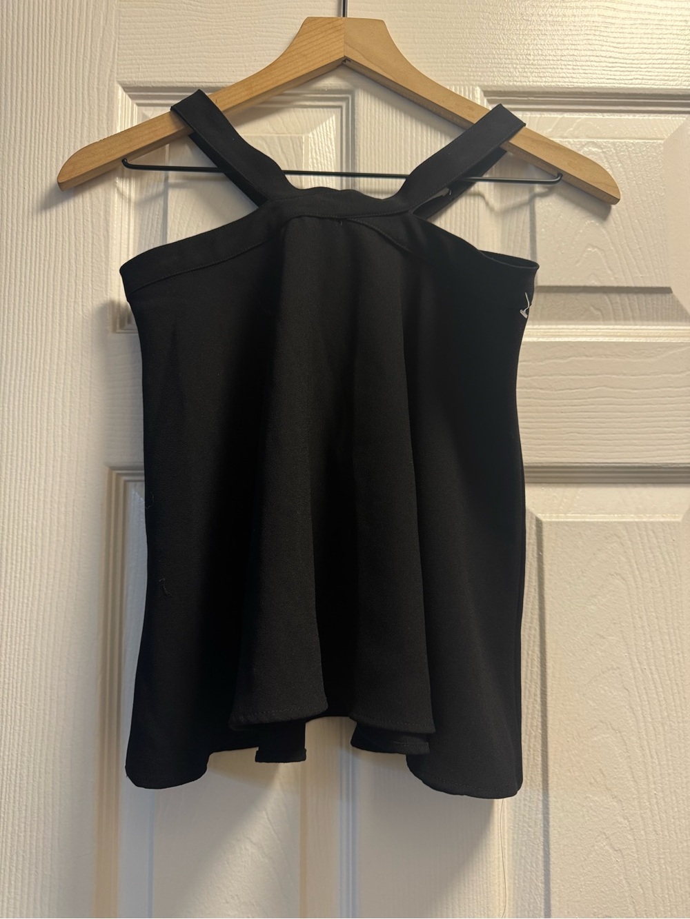 Zara Black Cross-Back Flared Tank Top